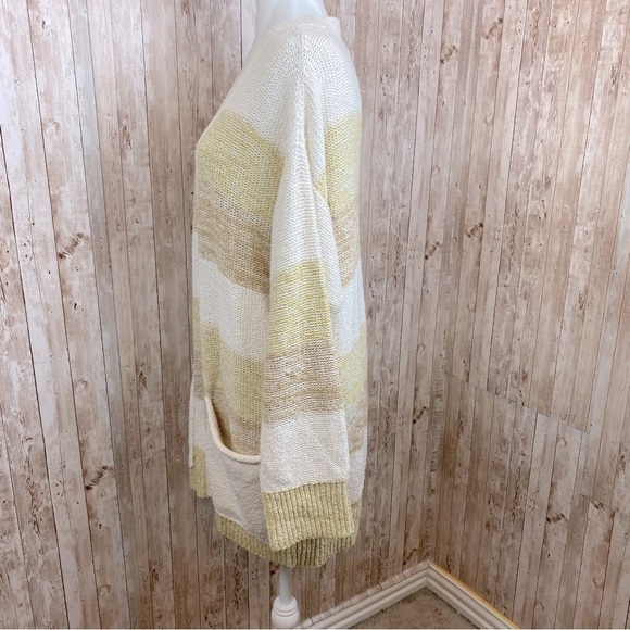 Free People Southport Beach Striped Oversized Button Front Cardigan Size Small - Picture 9 of 14